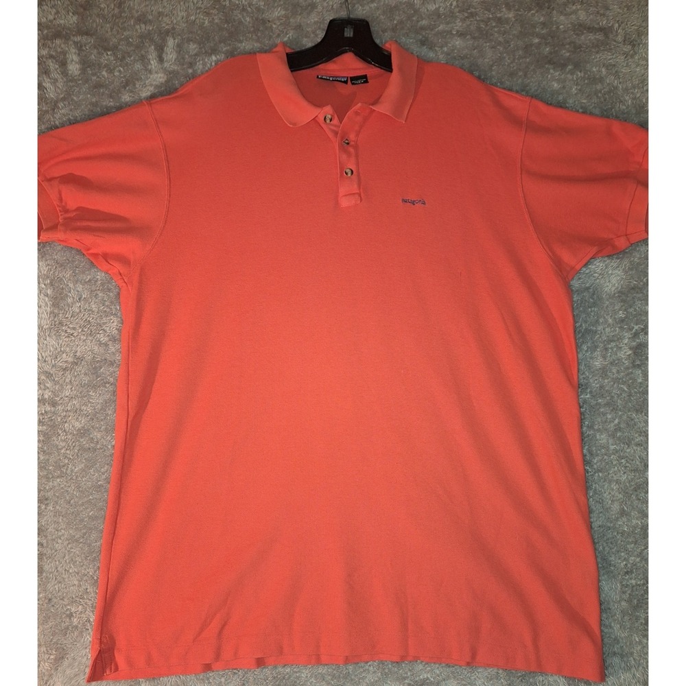VINTAGE Patagonia Polos Lot of 2 Mens XL Orange Salmon 1988/1990 Casual Sporty - Picture 2 of 16